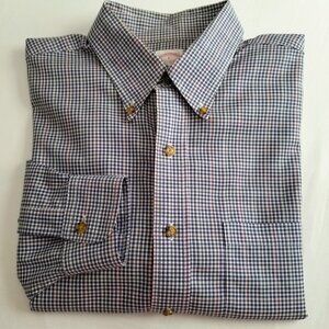 Brooks Brothers The Original Fold Shirt Non-Iron Mens Button Down Size Large (L)